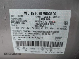2023 Ford Police Interceptor Utility z VIN 1FM5K8AB3PGA35241, wystawiony jako IAAI lot #41505013 z przebiegiem 13 136 mil mil oraz . Historia ofert i sprzedaży dostępna na DreamBid. Obrazek 9.
