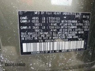 2015 Subaru Outback Limited with VIN 4S4BSALC4F3343508, listed as a Copart auction lot 50836215 with 120,460 mi miles and Salvage Title. Bid and sale history available at DreamBid. Image 15.