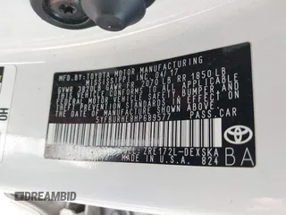 2017 Toyota Corolla L with VIN 5YFBURHE8HP689577, listed as a IAAI auction lot 42601267 with 142,853 mi miles and . Bid and sale history available at DreamBid. Image 9.