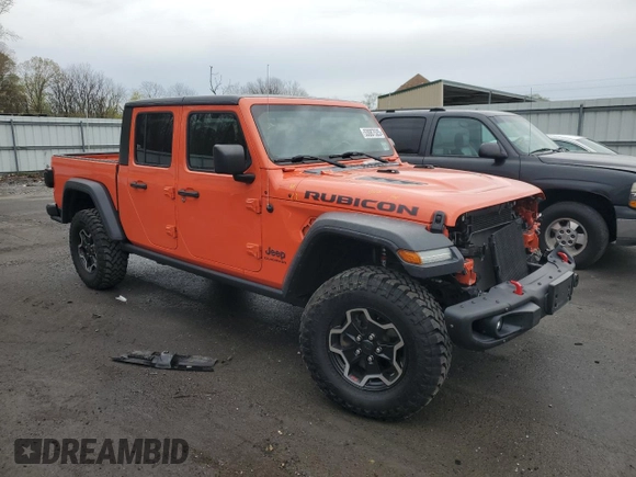 2020 Jeep Gladiator Rubicon z VIN 1C6JJTBG8LL156097, wystawiony jako Copart lot #53087525 z przebiegiem 70 252 mil mil oraz Szkoda całkowita • Salvage title. Historia ofert i sprzedaży dostępna na DreamBid. Obrazek 4.
