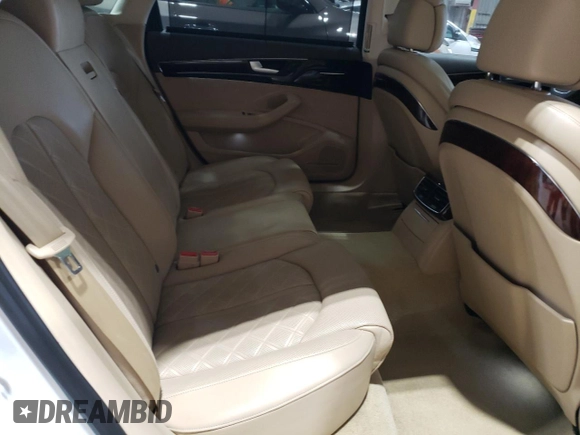 2014 Audi A8 4.0T with VIN WAUR2AFD1EN005555, listed as a Copart auction lot 55664075 with 170,188 mi miles and Salvage title. Bid and sale history available at DreamBid. Image 10.