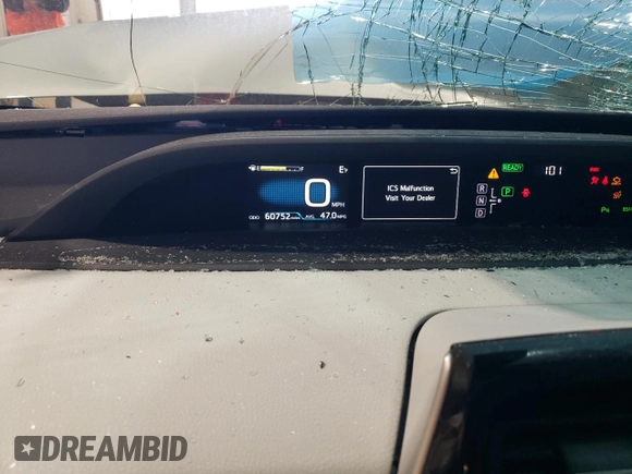 2017 Toyota Prius Two with VIN JTDKBRFU5H3577666, listed as a Copart auction lot 53668975 with 60,752 mi miles and Salvage Title. Bid and sale history available at DreamBid. Image 9.