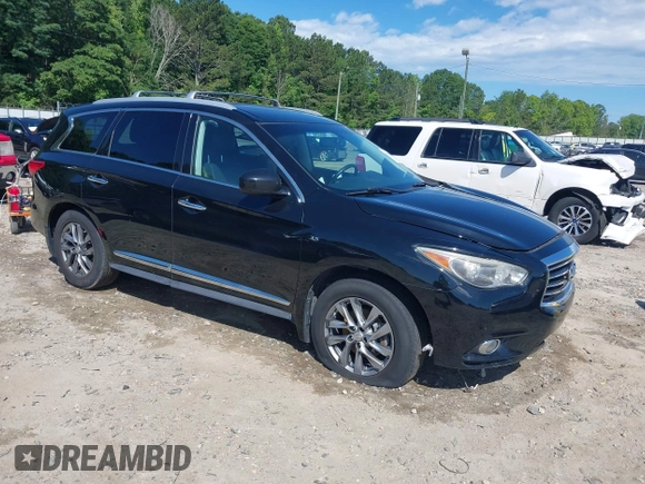 2015 Infiniti QX60 with VIN 5N1AL0MM4FC512551, listed as a IAAI auction lot 42336601 with 156,061 mi miles and . Bid and sale history available at DreamBid. Image 1.