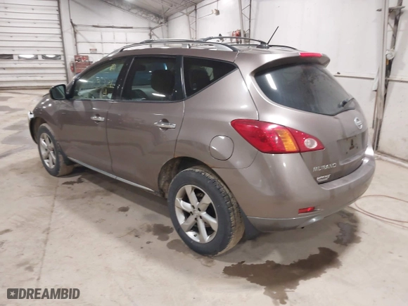 2009 Nissan Murano SL with VIN JN8AZ18W99W207669, listed as a IAAI auction lot 41783236 with 175,141 mi miles. Bid and sale history available at carsss.com. Image 3.