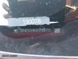 2019 Chevrolet Traverse LT Cloth with VIN 1GNEVGKW3KJ133793, listed as a IAAI auction lot 41668373 with 187,258 mi miles. Bid and sale history available at carsss.com. Image 9.