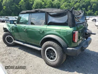 2023 Ford Bronco z VIN 1FMEE5DP7PLB60568, wystawiony jako Copart lot #62118915 z przebiegiem 25 681 mil mil oraz Nie do naprawy • Non repairable. Historia ofert i sprzedaży dostępna na DreamBid. Obrazek 2.