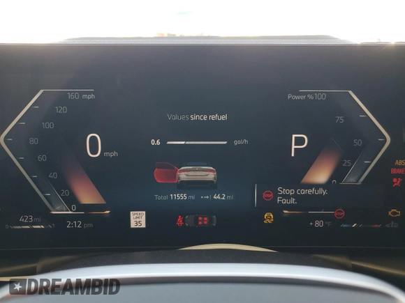 2025 BMW 4 Series 430i xDrive with VIN WBA53DB09SCT32390, listed as a Copart auction lot 48107375 with 11,555 mi miles and Clean Title. Bid and sale history available at DreamBid. Image 9.