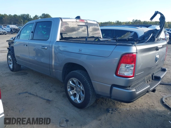 2019 Ram 1500 Big Horn with VIN 1C6RREFG9KN813705, listed as a IAAI auction lot 40697745 with 76,411 mi miles and . Bid and sale history available at DreamBid. Image 3.