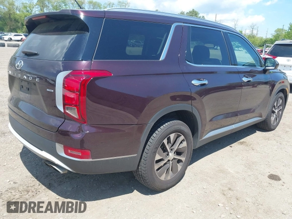 2021 Hyundai Palisade SEL z VIN KM8R2DHE9MU175205, wystawiony jako IAAI lot #42213457 z przebiegiem 158 469 mil mil oraz . Historia ofert i sprzedaży dostępna na DreamBid. Obrazek 4.