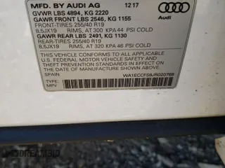 2018 Audi Q3 Premium with VIN WA1ECCFS8JR020768, listed as a Copart auction lot 45134973 with 42,221 mi miles. Bid and sale history available at carsss.com. Image 15.