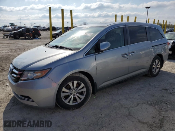 2016 Honda Odyssey EX-L with VIN 5FNRL5H67GB026899, listed as a Copart auction lot 51612295 with 74,010 mi miles and Salvage Title. Bid and sale history available at DreamBid. Image 1.