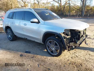 2020 Mercedes-Benz GLS with VIN 4JGFF5KEXLA185098, listed as a IAAI auction lot 41352929 with 69,558 mi miles. Bid and sale history available at carsss.com. Image 1.