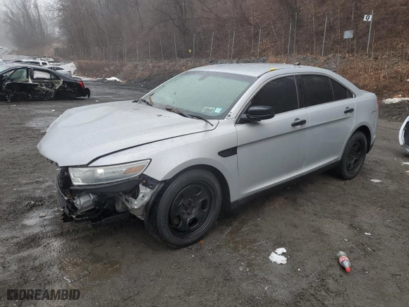 2014 Ford Sedan Police Interceptor with VIN 1FAHP2MK3EG122362, listed as a Copart auction lot 43003425 with 195,663 mi miles and Salvage Title. Bid and sale history available at carsss.com. Image 1.