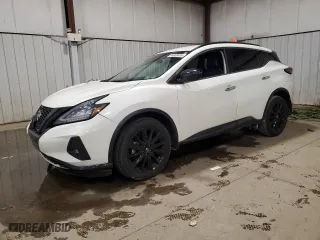 2022 Nissan Murano SV with VIN 5N1AZ2BS3NC108229, listed as a Copart auction lot 88808655 with 34,671 mi miles and Salvage Title. Bid and sale history available at carsss.com. Image 1.