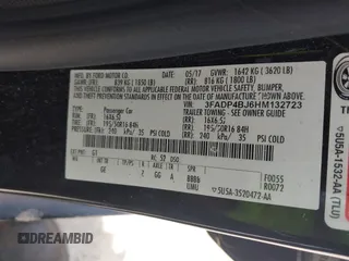 2017 Ford Fiesta SE с VIN 3FADP4BJ6HM132723, выставлен на аукционе IAAI как лот 42221255 с пробегом 128 679 миль миль и . История ставок и продаж доступна на DreamBid. Изображение 9.