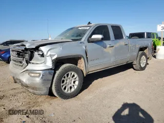 2019 GMC Sierra 1500 Limited SLE with VIN 2GTV2MEC5K1116568, listed as a Copart auction lot 82680944 with 121,100 mi miles and Salvage Title. Bid and sale history available at carsss.com. Image 1.
