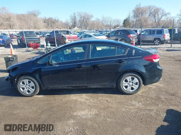 2017 Kia Forte LX with VIN 3KPFL4A7XHE070886, listed as a IAAI auction lot 41882091 with 46,035 mi miles and . Bid and sale history available at carsss.com. Image 14.
