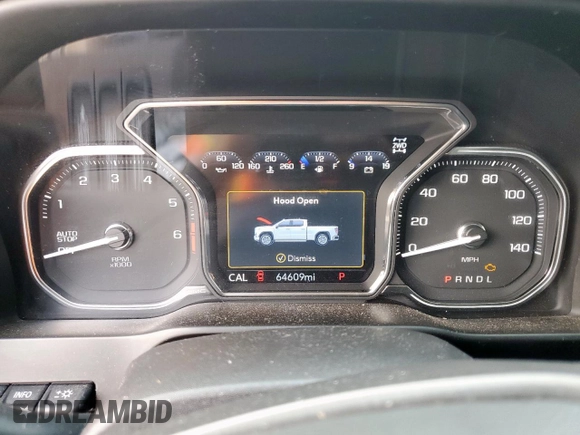 2021 GMC Sierra 1500 AT4 with VIN 3GTP9EEL9MG124953, listed as a Copart auction lot 57510725 with 64,609 mi miles and Salvage title. Bid and sale history available at DreamBid. Image 9.