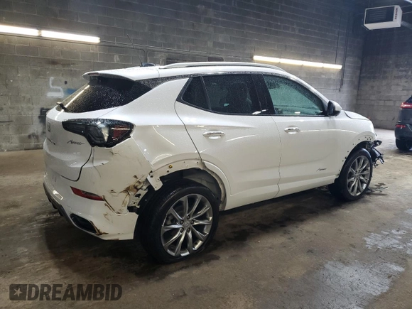 2024 Buick Encore GX Avenir with VIN KL4AMGSL5RB005019, listed as a Copart auction lot 58212105 with 9,430 mi miles and Salvage title. Bid and sale history available at DreamBid. Image 3.