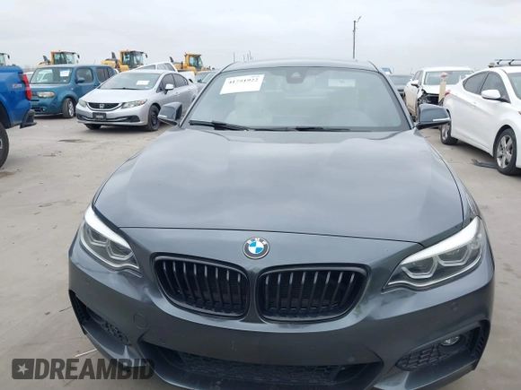 2018 BMW 2 Series 230i with VIN WBA2J1C5XJVD09384, listed as a IAAI auction lot 41751922 with 72,191 mi miles. Bid and sale history available at carsss.com. Image 6.