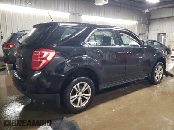 2017 Chevrolet Equinox LS with VIN 2GNALBEK0H6104306, listed as a Copart auction lot 49869795 with 207,769 mi miles and Salvage Title. Bid and sale history available at carsss.com. Image 3.