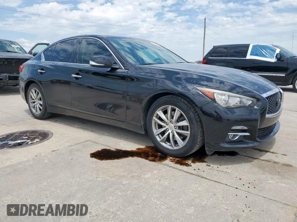 2016 Infiniti Q50 Premium with VIN JN1EV7AP1GM304441, listed as a Copart auction lot 58444905 with 98,371 mi miles and Salvage title. Bid and sale history available at DreamBid. Image 4.