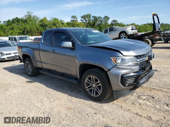 2021 Chevrolet Colorado 2WD Work Truck with VIN 1GCHSBEA7M1167093, listed as a Copart auction lot 53316075 with 51,238 mi miles and Salvage title. Bid and sale history available at DreamBid. Image 4.