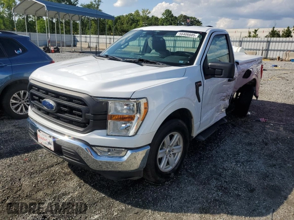 2021 Ford F-150 XL with VIN 1FTMF1CP5MKE21303, listed as a Copart auction lot 56406605 with 93,906 mi miles and Salvage title. Bid and sale history available at DreamBid. Image 1.
