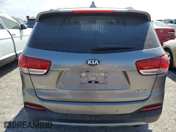 2017 Kia Sorento EX V6 with VIN 5XYPH4A56HG235968, listed as a Copart auction lot 42816975 with 0 mi miles and Salvage Title. Bid and sale history available at carsss.com. Image 6.