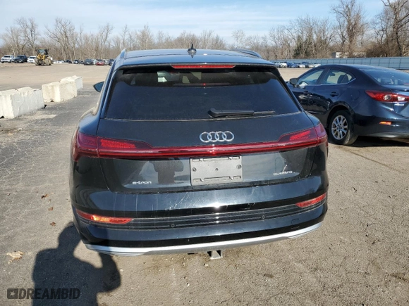 2021 Audi e-tron Premium with VIN WA1AAAGE7MB027435, listed as a Copart auction lot 73369172 with 11,095 mi miles. Bid and sale history available at carsss.com. Image 6.