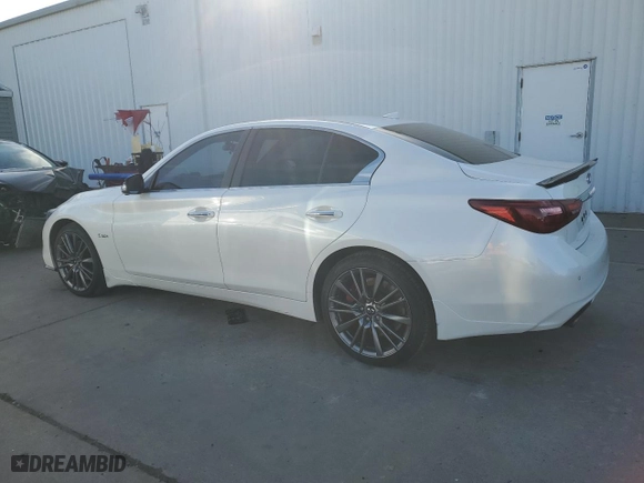 2018 Infiniti Q50 RED SPORT 400 with VIN JN1FV7AR9JM481168, listed as a Copart auction lot 44678895 with 59,724 mi miles and Salvage Title. Bid and sale history available at carsss.com. Image 2.