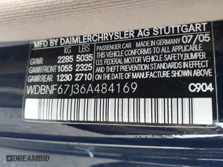2006 Mercedes-Benz S-Class 3.7L with VIN WDBNF67J36A484169, listed as a IAAI auction lot 42021582 with 138,406 mi miles. Bid and sale history available at carsss.com. Image 9.