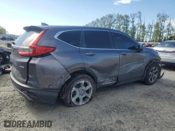 2018 Honda CR-V EX with VIN 2HKRW2H50JH639498, listed as a Copart auction lot 54369735 with Not Provided miles and Salvage Title. Bid and sale history available at DreamBid. Image 3.