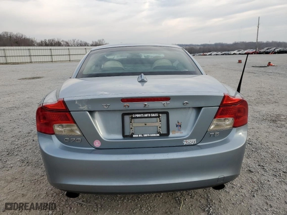 2012 Volvo C70 T5 with VIN YV1672MC9CJ130874, listed as a Copart auction lot 47100255 with 102,216 mi miles and Salvage Title. Bid and sale history available at carsss.com. Image 6.