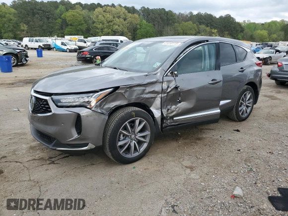 2023 Acura RDX Technology with VIN 5J8TC1H54PL000023, listed as a Copart auction lot 51010115 with 15,741 mi miles and Salvage title. Bid and sale history available at DreamBid. Image 1.