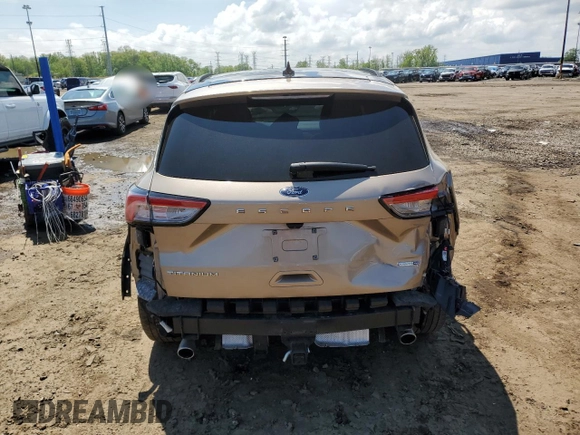2020 Ford Escape Titanium with VIN 1FMCU9J90LUA49890, listed as a Copart auction lot 57228065 with 24,283 mi miles and Salvage title. Bid and sale history available at DreamBid. Image 6.