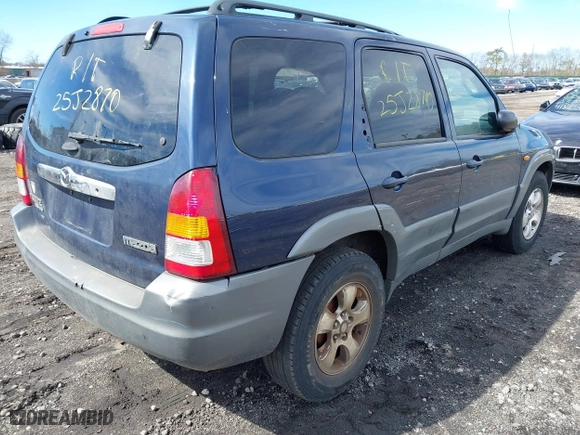 2002 Mazda Tribute LX with VIN 4F2YU08192KM28158, listed as a IAAI auction lot 41832036 with 999,999 mi miles. Bid and sale history available at carsss.com. Image 4.