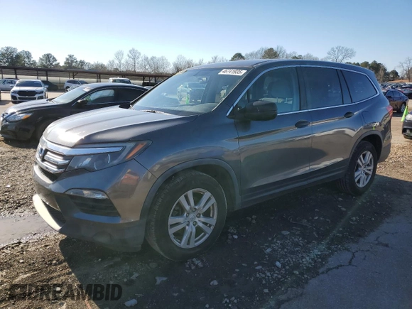 2016 Honda Pilot LX with VIN 5FNYF5H15GB026763, listed as a Copart auction lot 46741935 with 158,342 mi miles and Salvage Title. Bid and sale history available at DreamBid. Image 1.
