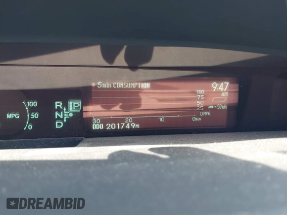2011 Toyota Prius I with VIN JTDKN3DU2B0279835, listed as a IAAI auction lot 42261649 with 201,749 mi miles and . Bid and sale history available at DreamBid. Image 7.