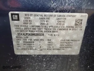 2017 GMC Terrain SLT with VIN 2GKALPEK8H6280238, listed as a Copart auction lot 53665725 with 147,087 mi miles and Clean Title. Bid and sale history available at carsss.com. Image 13.