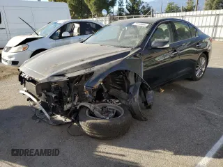 2024 Infiniti Q50 Luxe with VIN JN1EV7BR6RM630707, listed as a Copart auction lot 77115644 with 3,013 mi miles and Salvage Title. Bid and sale history available at DreamBid. Image 1.