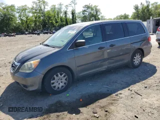 2008 Honda Odyssey LX z VIN 5FNRL38208B010398, wystawiony jako Copart lot #57091225 z przebiegiem 191 953 mil mil oraz Szkoda całkowita • Salvage title. Historia ofert i sprzedaży dostępna na DreamBid. Obrazek 1.