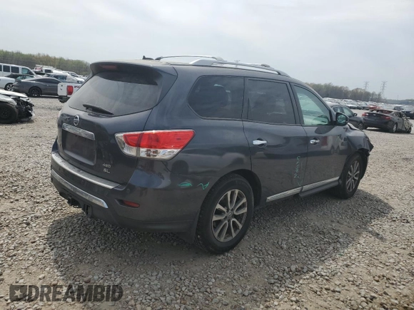 2014 Nissan Pathfinder SV with VIN 5N1AR2MM8EC722191, listed as a Copart auction lot 50020265 with 137,938 mi miles and Salvage Title. Bid and sale history available at carsss.com. Image 3.