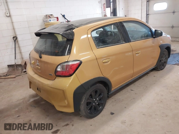 2023 Mitsubishi Mirage Black Edition with VIN ML32AWHJ0PH001038, listed as a IAAI auction lot 41363659 with 25,164 mi miles and . Bid and sale history available at DreamBid. Image 4.