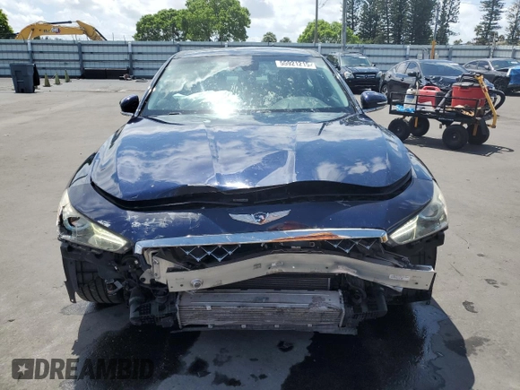 2019 Genesis G70 Advanced with VIN KMTG74LE0KU043856, listed as a Copart auction lot 55921215 with 72,161 mi miles and Non repairable. Bid and sale history available at DreamBid. Image 5.