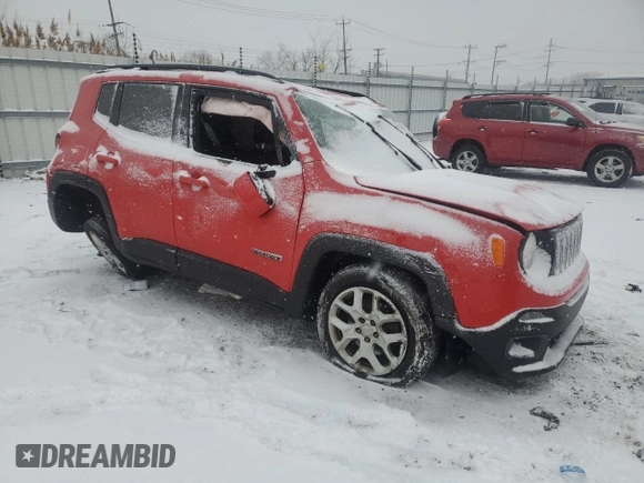 2017 Jeep Renegade Latitude with VIN ZACCJABB8HPE96427, listed as a Copart auction lot 45011935 with 131,204 mi miles and Salvage Title. Bid and sale history available at carsss.com. Image 4.