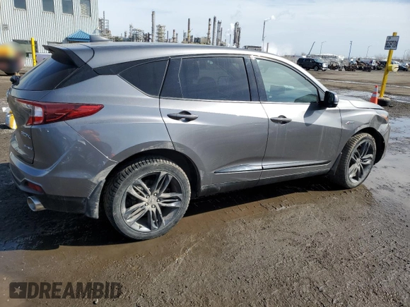 2023 Acura RDX w/A-Spec Package with VIN 5J8TC2H61PL801331, listed as a Copart auction lot 48678475 with 24,757 mi miles and Salvage title. Bid and sale history available at DreamBid. Image 3.