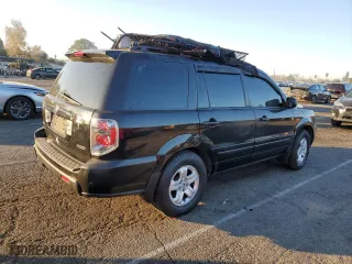 2007 Honda Pilot LX with VIN 5FNYF181X7B008882, listed as a Copart auction lot 87508455 with 0 mi miles and Salvage Title. Bid and sale history available at carsss.com. Image 3.