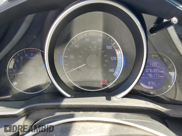 2015 Honda Fit EX-L with VIN 3HGGK5H83FM745753, listed as a Copart auction lot 61916175 with 76,305 mi miles and Salvage title. Bid and sale history available at DreamBid. Image 9.