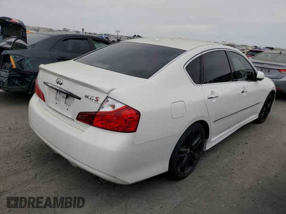 2008 Infiniti M with VIN JNKAY01E98M601353, listed as a Copart auction lot 68765094 with Not Provided miles and Salvage Title. Bid and sale history available at carsss.com. Image 3.